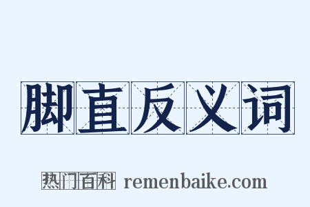 脚直反义词是什么意思的图片
